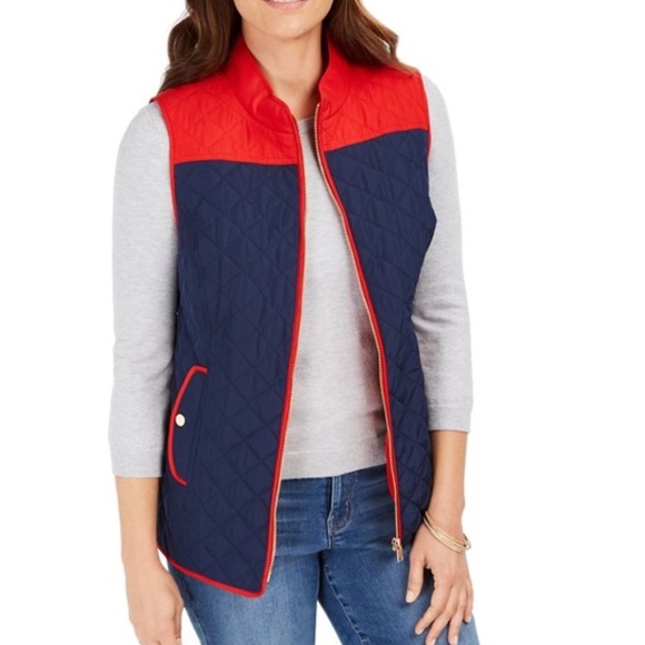 Charter Club Jackets & Blazers - NWT Charter Club Colorblocked Quilted Vest